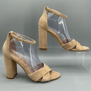 Sam Edelman Women’s Yancy Ankle Strap Sandals Tan Size 9.5M